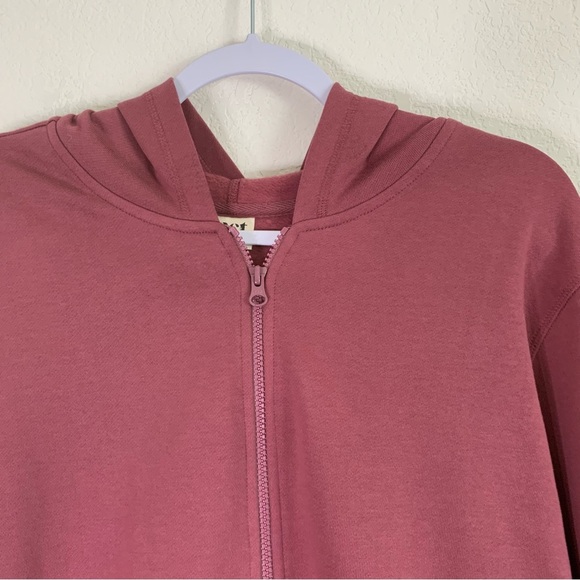 Pact Womens mauve brushed full zip fleece hoodie XL - Picture 5 of 9